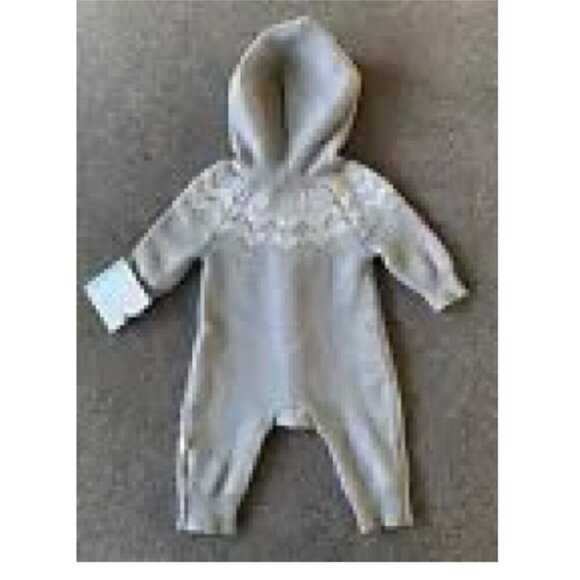 Little Planet by Carter's Hooded Fair Isle Knitted Jumpsuit Size 3-18MO - Picture 2 of 5